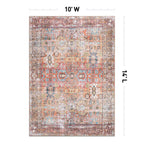 Tapis antidérapant lavable en machine, style transitionnel et vieilli, de la World Rug Gallery