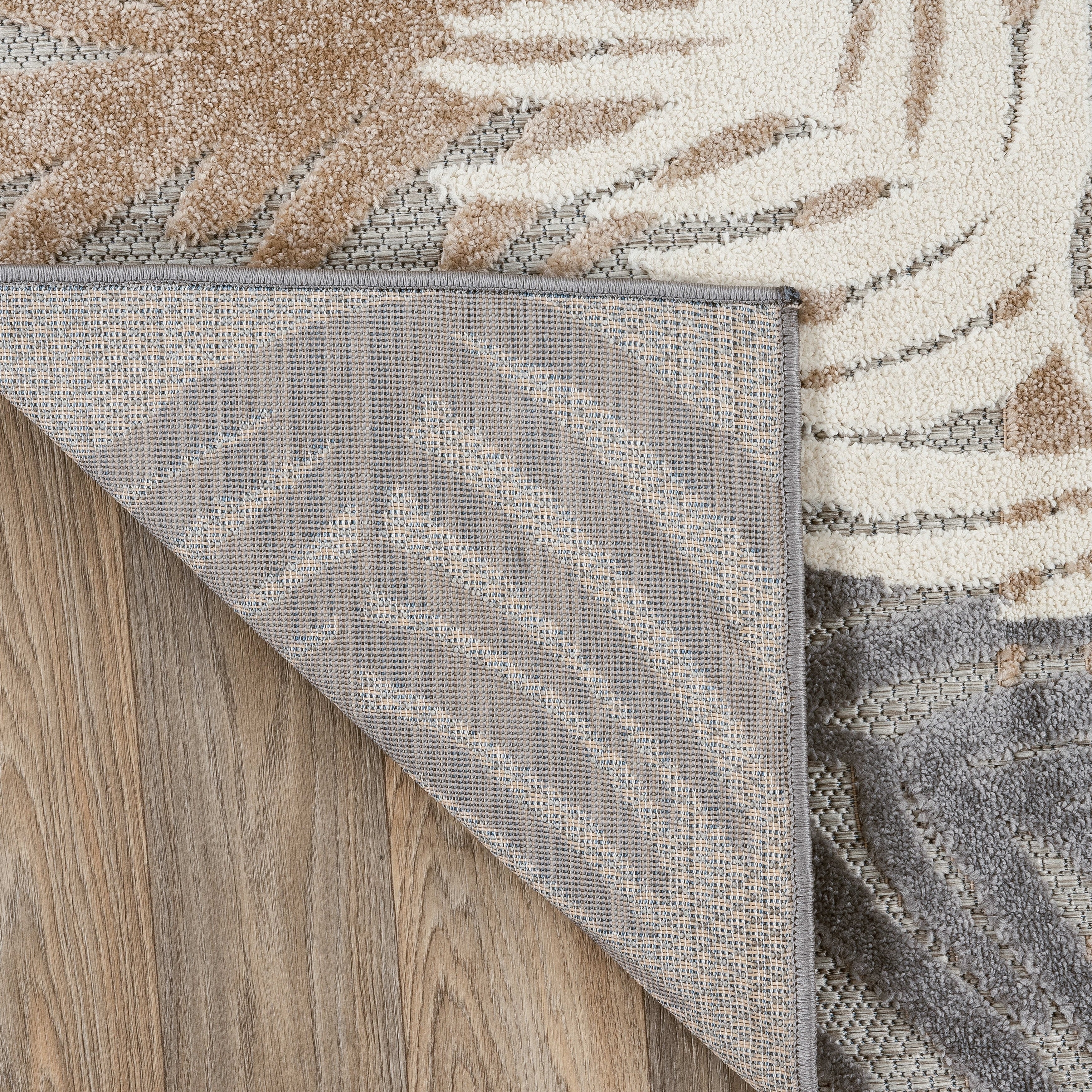 Tapis d'intérieur/extérieur moderne à motif floral tropical World Rug Gallery