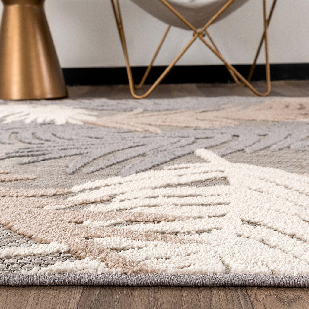 Tapis d'intérieur/extérieur moderne à motif floral tropical World Rug Gallery