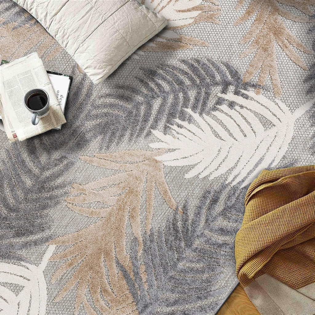 Tapis d'intérieur/extérieur moderne à motif floral tropical World Rug Gallery