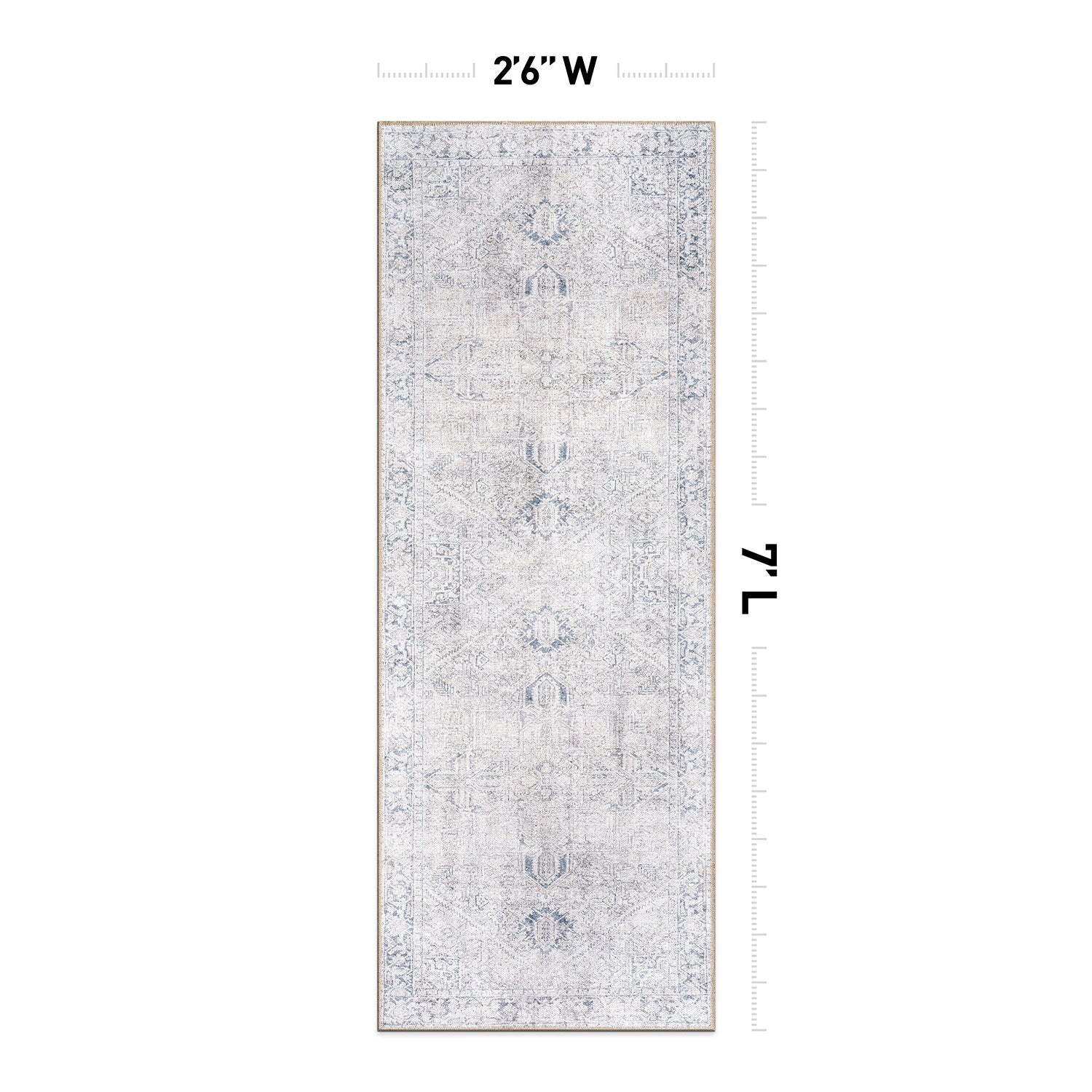 Tapis antidérapant lavable en machine à motif médaillon bohème vintage World Rug Gallery