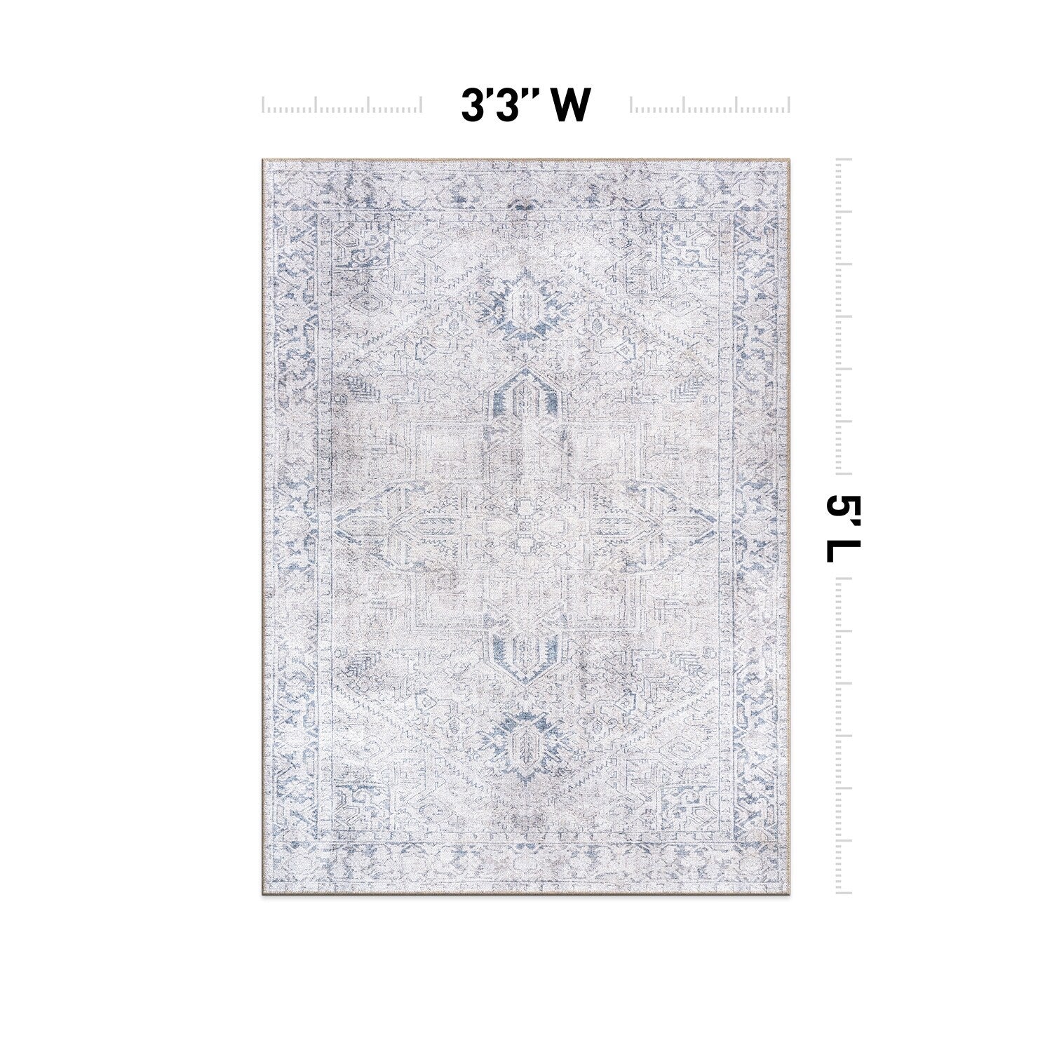 Tapis antidérapant lavable en machine à motif médaillon bohème vintage World Rug Gallery