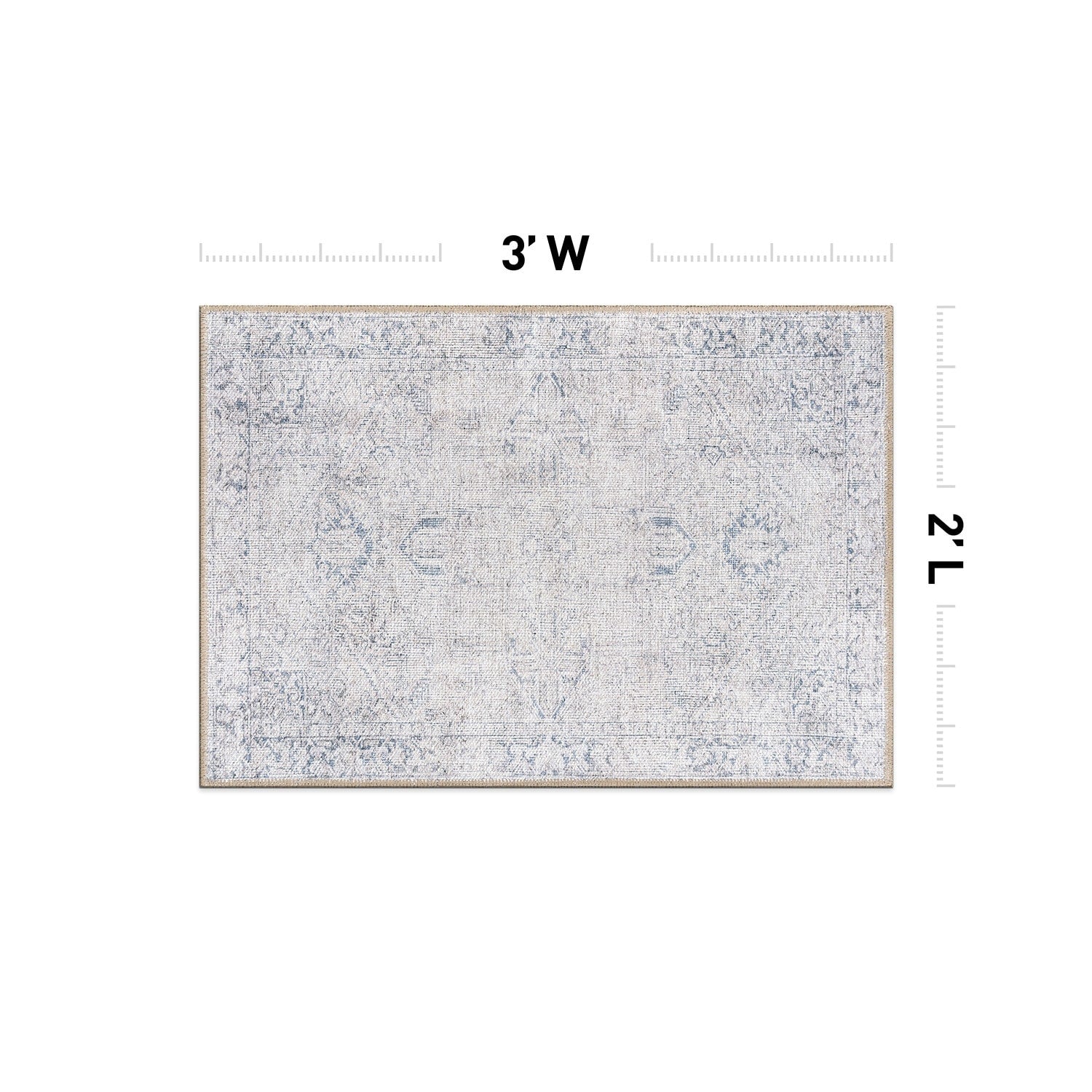 Tapis antidérapant lavable en machine à motif médaillon bohème vintage World Rug Gallery