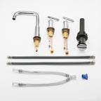 Robinet de lavabo de salle de bain de luxe YASINU de 8 pouces avec bonde escamotable