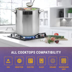 Marmite professionnelle YBM Home en acier inoxydable 18/10, compatible induction