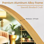 Miroir rond mural de salle de bain YVANLA avec cadre en métal