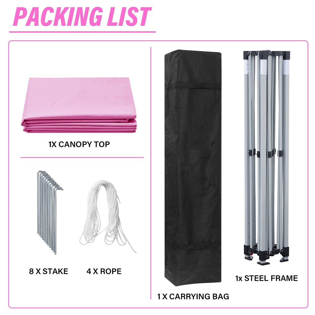 Tente de jardin pop-up Zenova 10' x 10' pour extérieur, tonnelle, fête, mariage