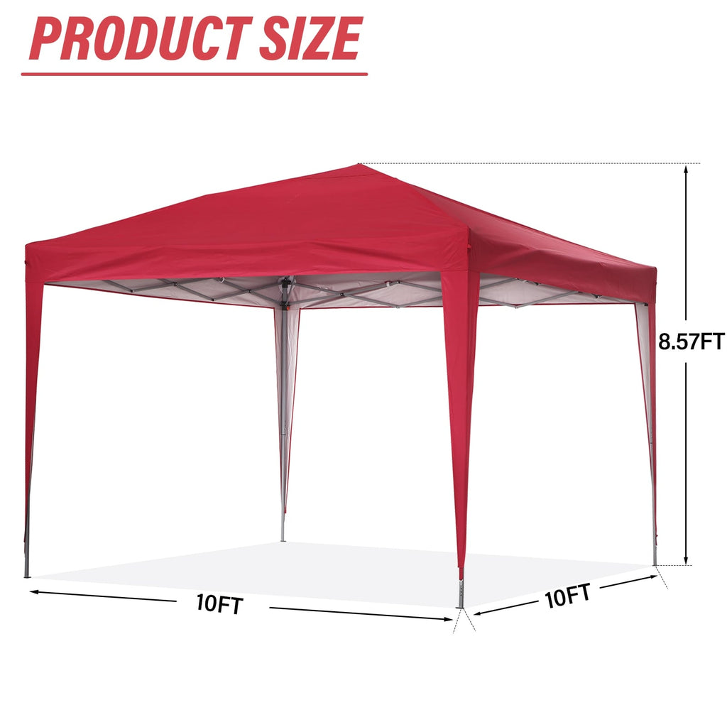 Tente de jardin pop-up Zenova 10' x 10' pour extérieur, tonnelle, fête, mariage