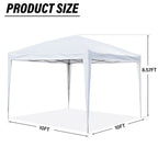 Tente de jardin pop-up Zenova 10' x 10' pour extérieur, tonnelle, fête, mariage
