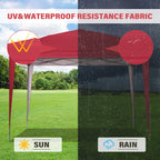 Tente de jardin pop-up Zenova 10' x 10' pour extérieur, tonnelle, fête, mariage