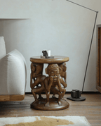 Table d'appoint sculpturale tribale