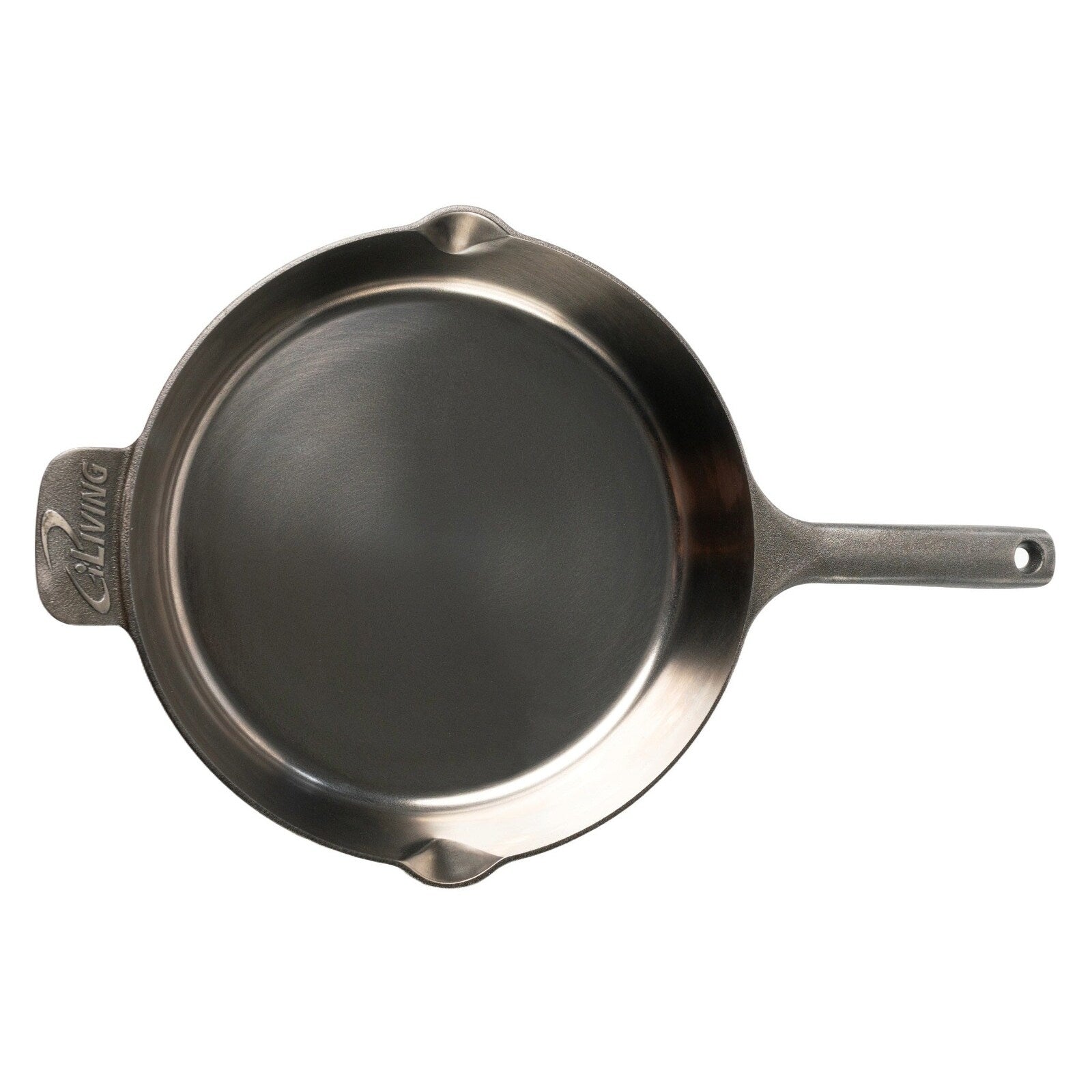 Poêle à frire en fonte polie miroir iLiving Seasoned Modern Heirloom 12 po (2,7/3,7 L)