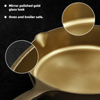 Poêle à frire en fonte polie miroir iLiving Seasoned Modern Heirloom 12 po (2,7/3,7 L)