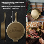 Poêle à frire en fonte polie miroir iLiving Seasoned Modern Heirloom 12 po (2,7/3,7 L)