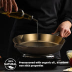 Poêle à frire en fonte polie miroir iLiving Seasoned Modern Heirloom 12 po (2,7/3,7 L)