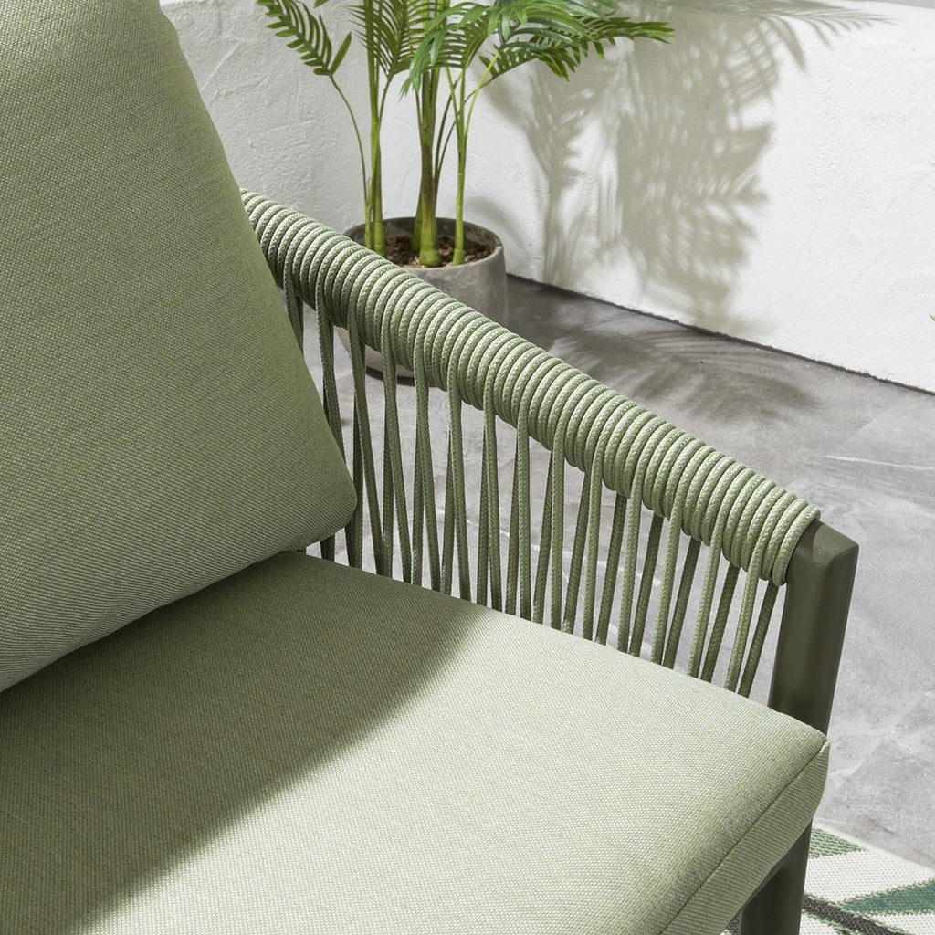 2 tabourets de bar de jardin Cole en aluminium vert