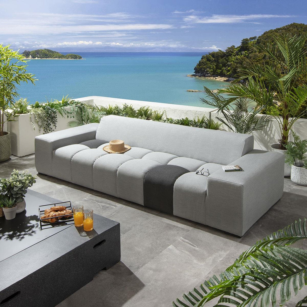 Canapé de jardin 3 places Blow Premium Gris plomb 281 cm