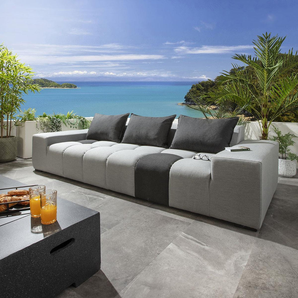 Canapé de jardin 3 places Blow Premium Gris plomb 281 cm