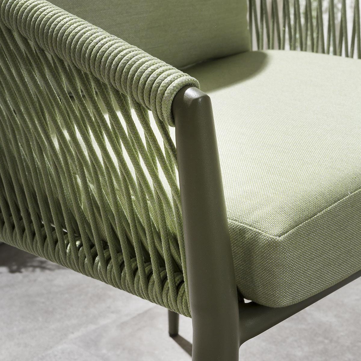 Ensemble de salle à manger de jardin Cole 8 places, aluminium vert et beige