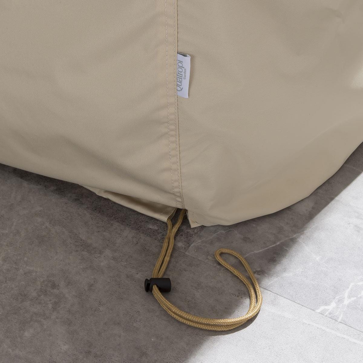 Ensemble de salle à manger de jardin extérieur Ada 6 places en céramique et aluminium beige L1