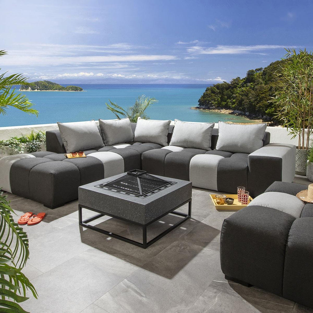 Canapé d'angle de jardin Blow Left-Hand Sunbrella Gris suie 281x247cm