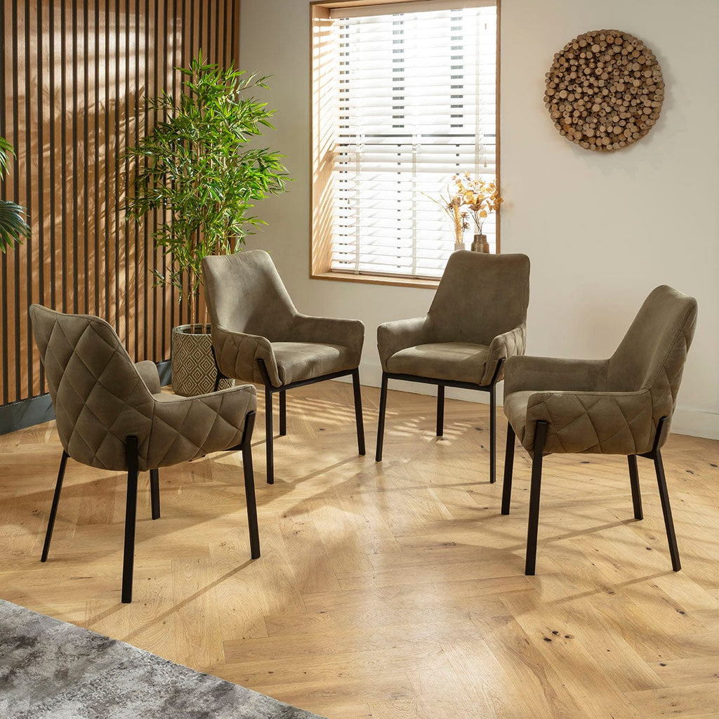 Ensemble de salle à manger rond extensible 4 places Cora &amp; Venus en céramique verte et noire