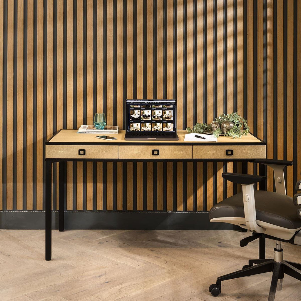 Shagreen Desk Dressing Table Yellow 140cm