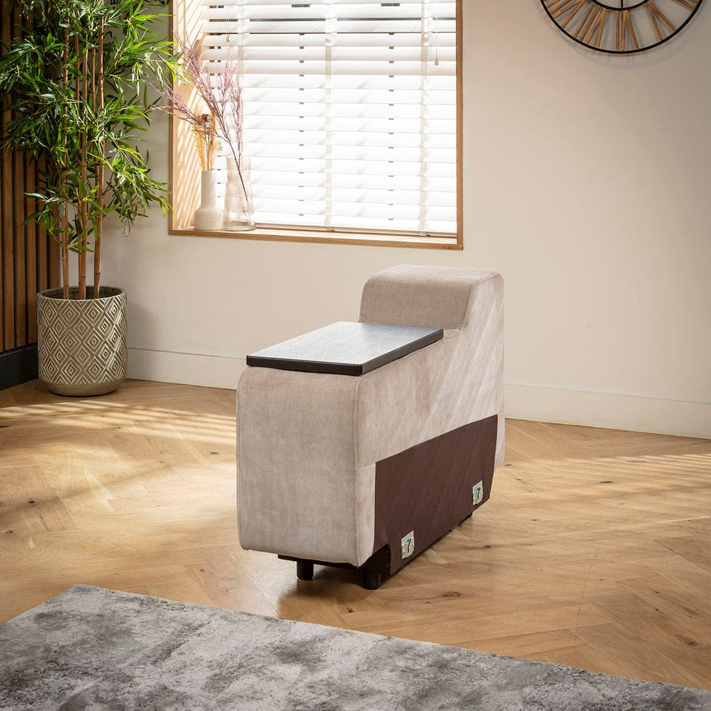 Module console Florance Tissu gris mastic 33x105cm