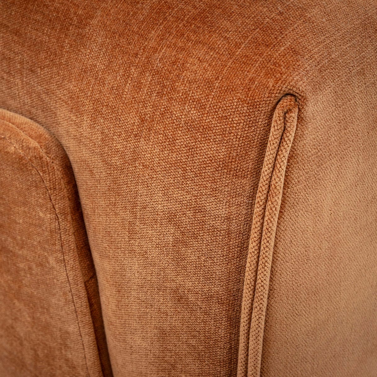 Module de canapé inclinable Florance avec accoudoir droit, tissu orange brûlé, 105 x 105 cm