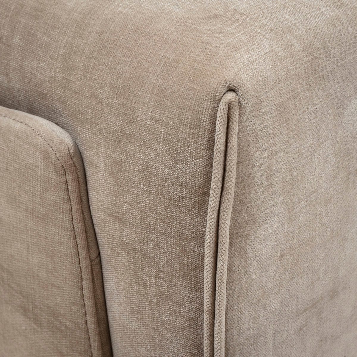 Module de canapé inclinable central sans accoudoirs Florance, tissu gris mastic, 82 x 105 cm