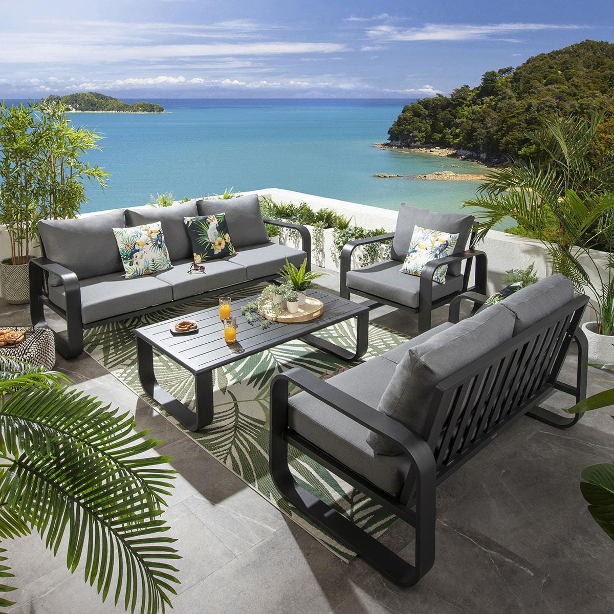 Table basse de jardin Freddy noire