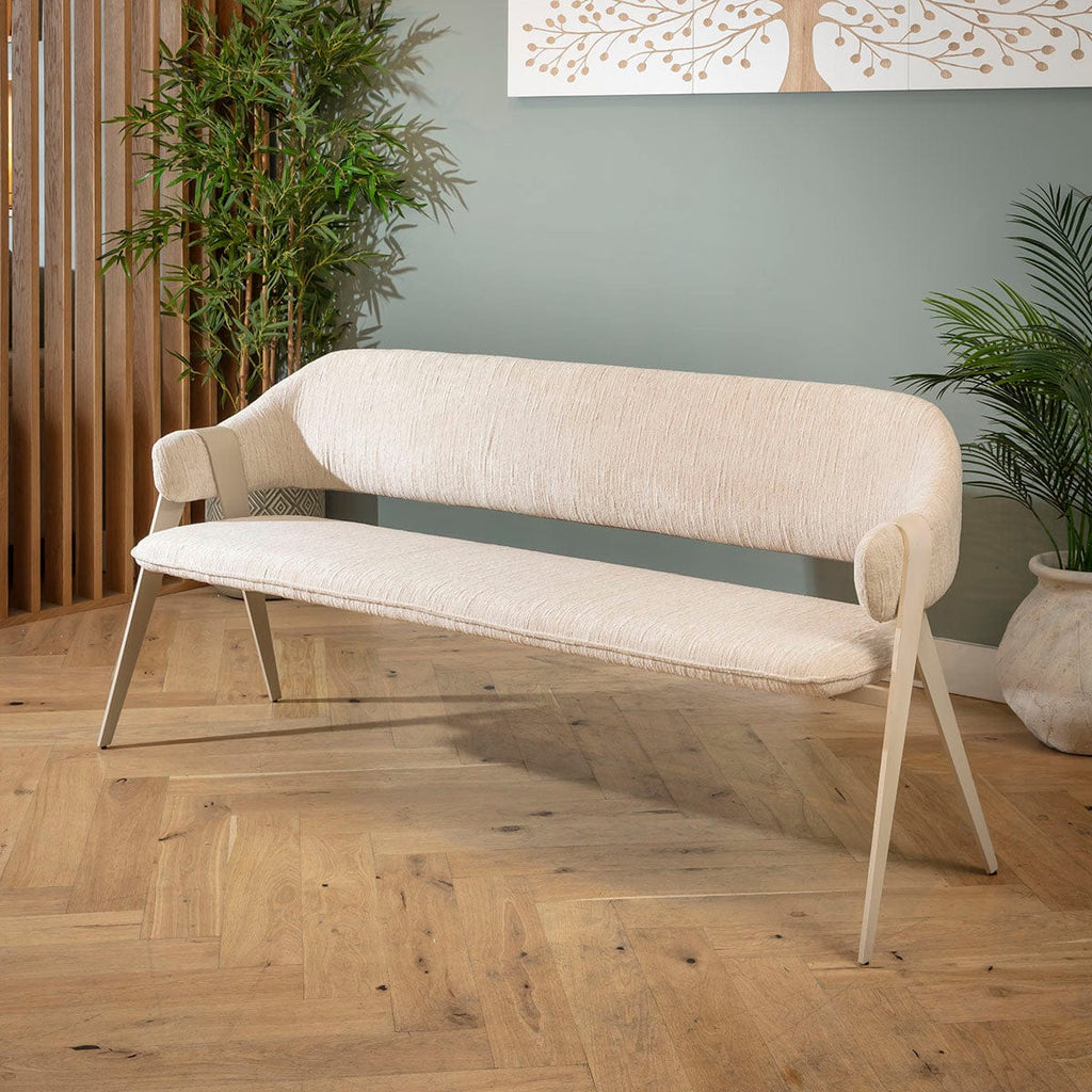 Banc de salle à manger 3 places Freya Ultra-Moderne Crème 180 cm
