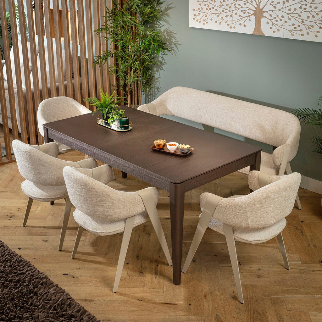 Banc de salle à manger 3 places Freya Ultra-Moderne Crème 180 cm