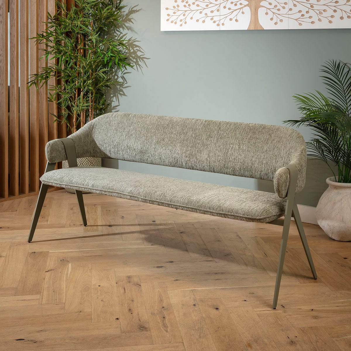 Banc de salle à manger 3 places Freya Ultra-Moderne Vert 180 cm