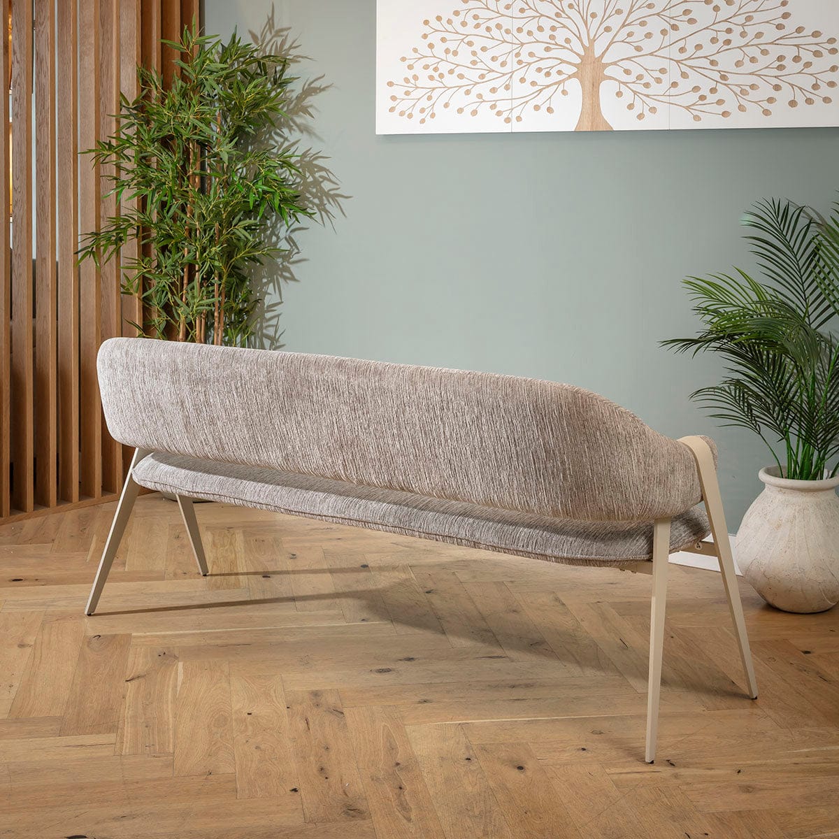 Banc de salle à manger 3 places Freya Ultra-Moderne Gris 180 cm