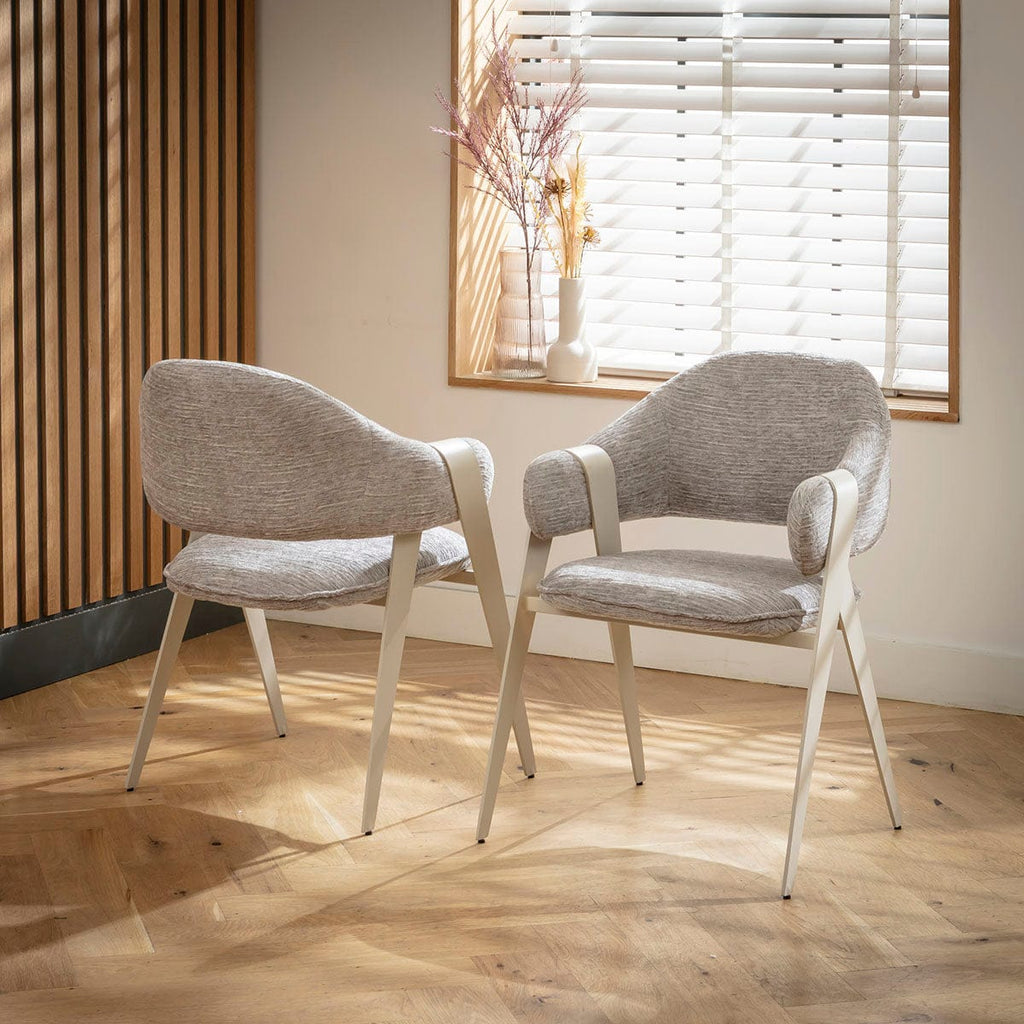 Chaise de salle à manger Freya Ultra-Modern Carver grise