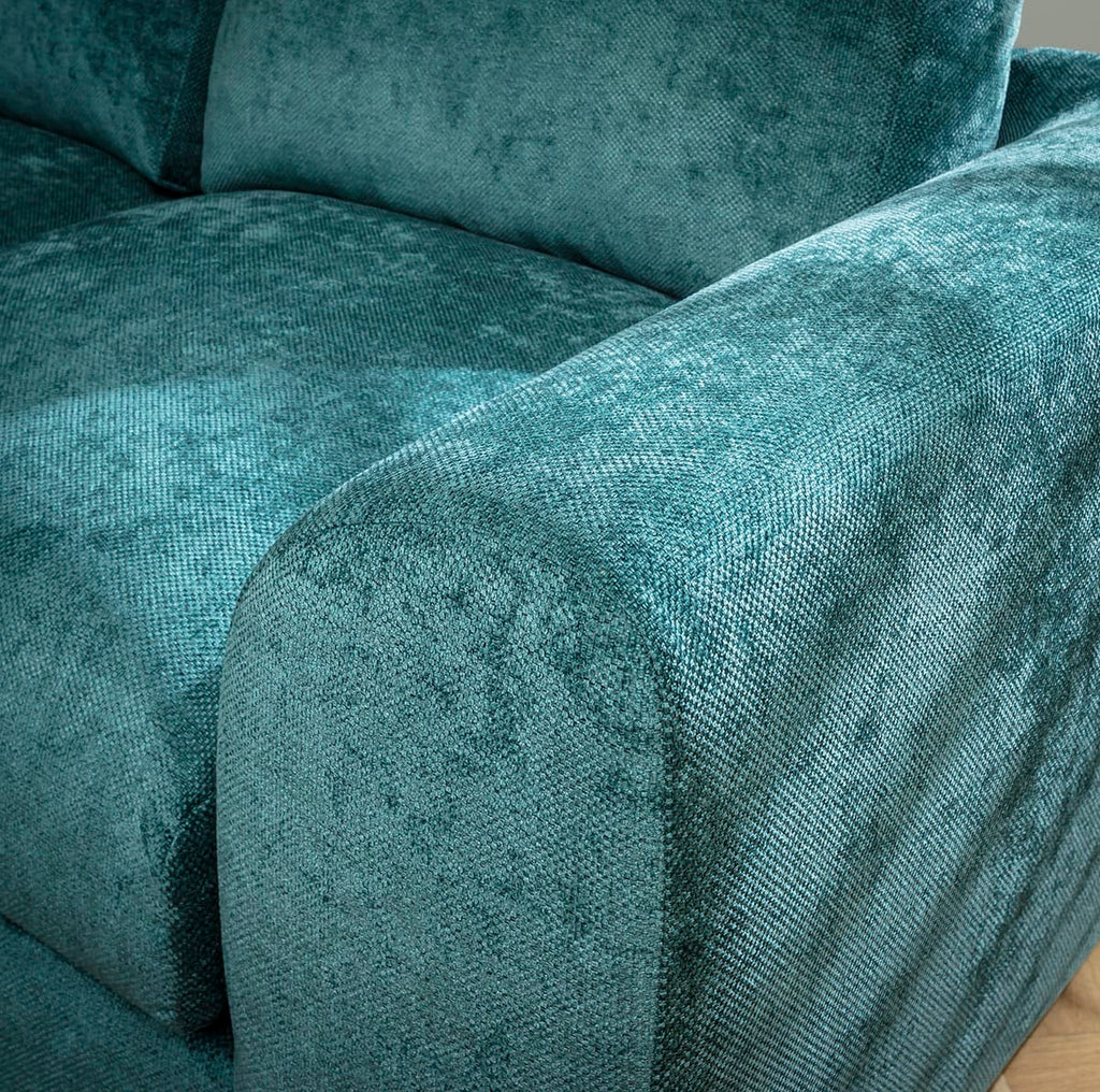 Canapé d'angle moderne Gala ExDisplay Oleandro Teal 265x210cm