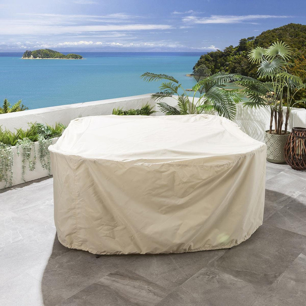 Ensemble table et chaises de jardin | Table en céramique beige 4 places