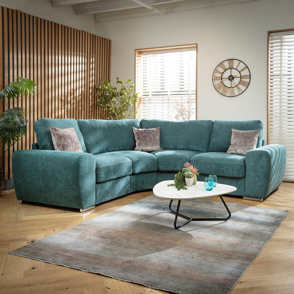 Canapé d'angle moderne ExDisplay Grande Scenario Vert bouteille 250x250cm