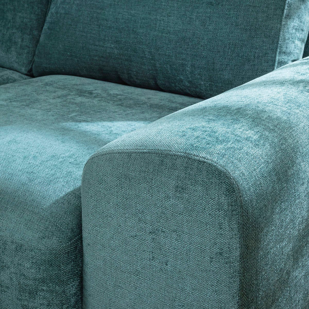 Canapé d'angle moderne ExDisplay Grande Scenario Vert bouteille 250x250cm