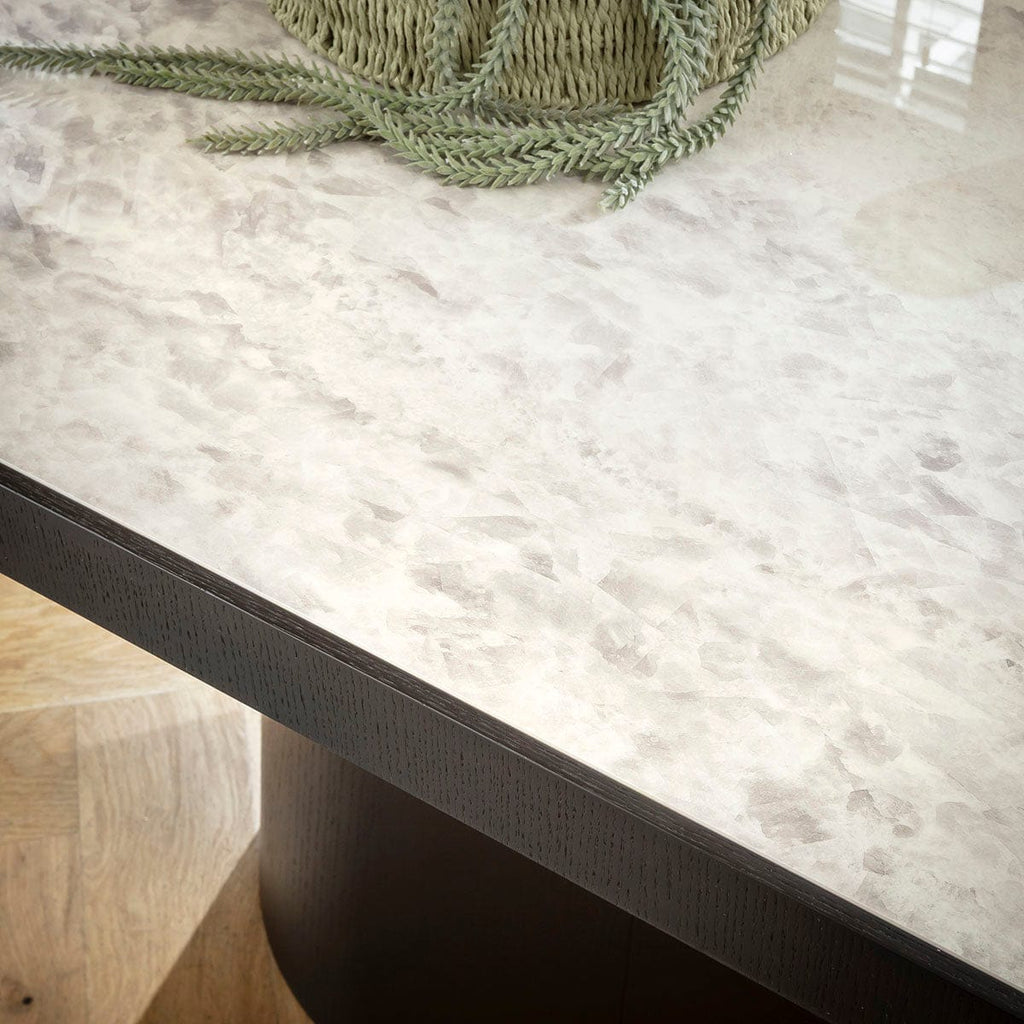 Ensemble de salle à manger moderne 8 places Aubrey &amp; Hastings en céramique grise