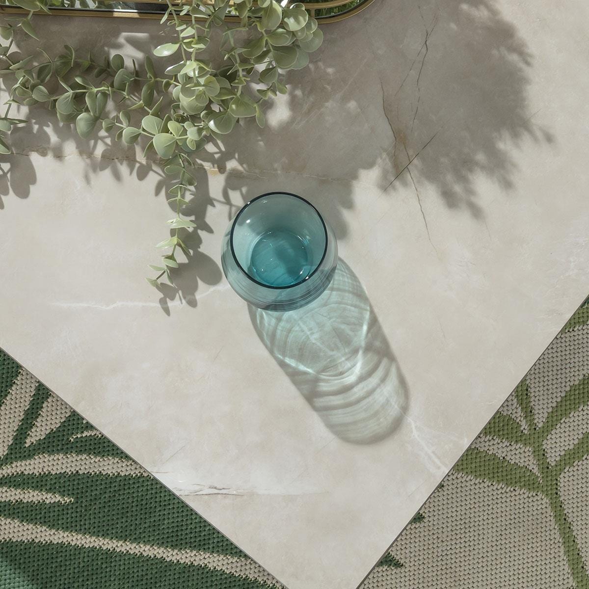 Canapé d'angle en U Alfie Garden, couleur crème latte, 360 x 288 cm, U12