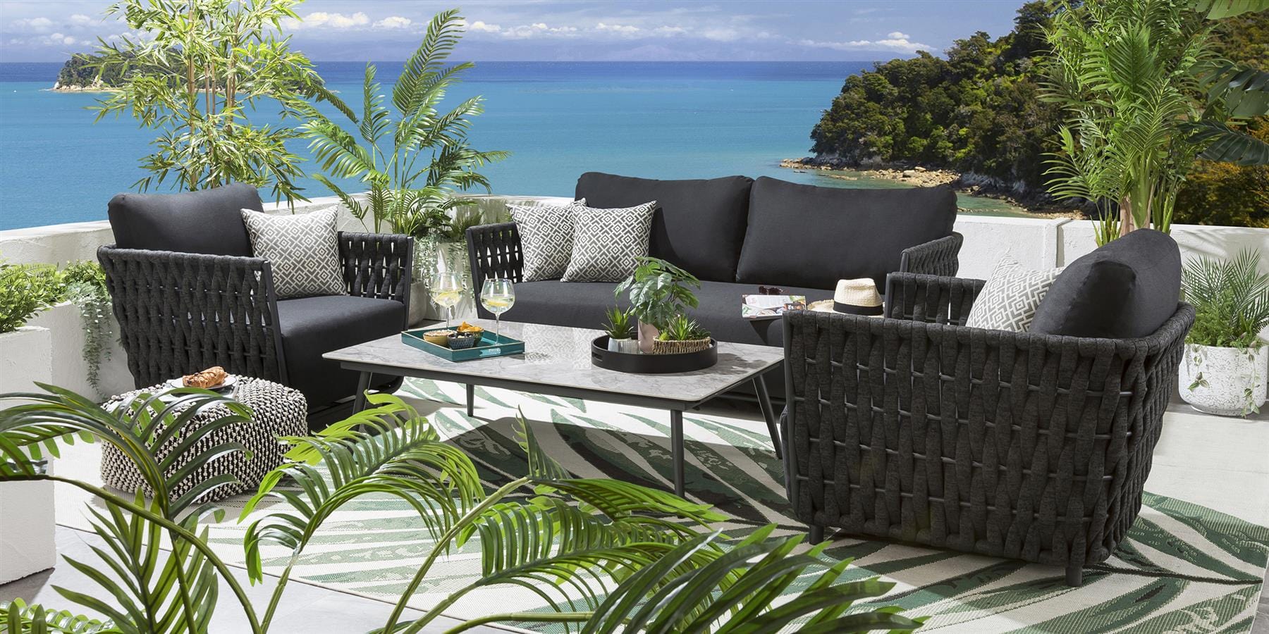 Ensemble canapé et table de jardin Sundowner - Anthracite