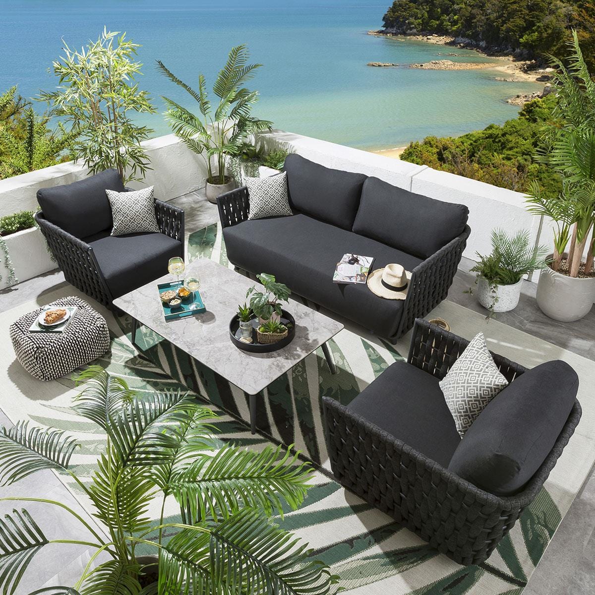 Ensemble canapé et table de jardin Sundowner - Anthracite