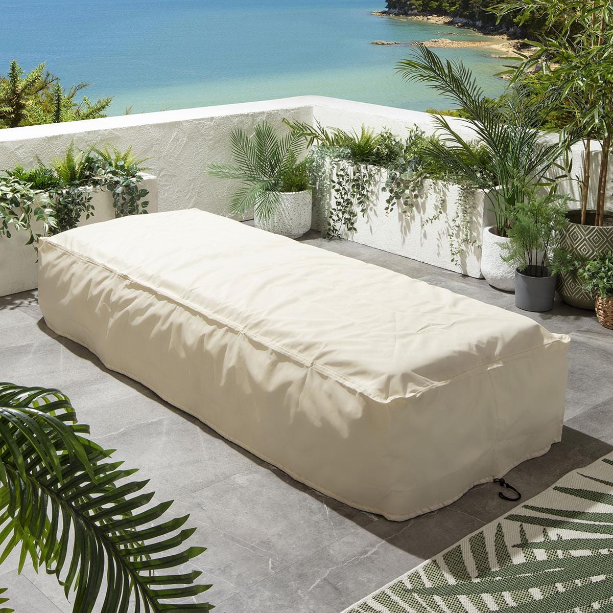 Transat Sundowner avec coussins couleur café 208 x 85 cm