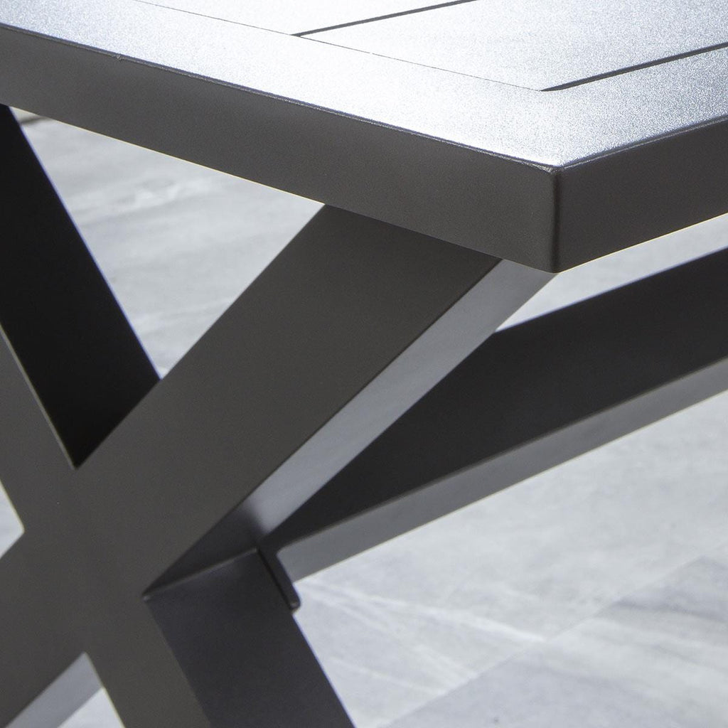 Ensemble de salle à manger de jardin Verity 10 places, gris aluminium