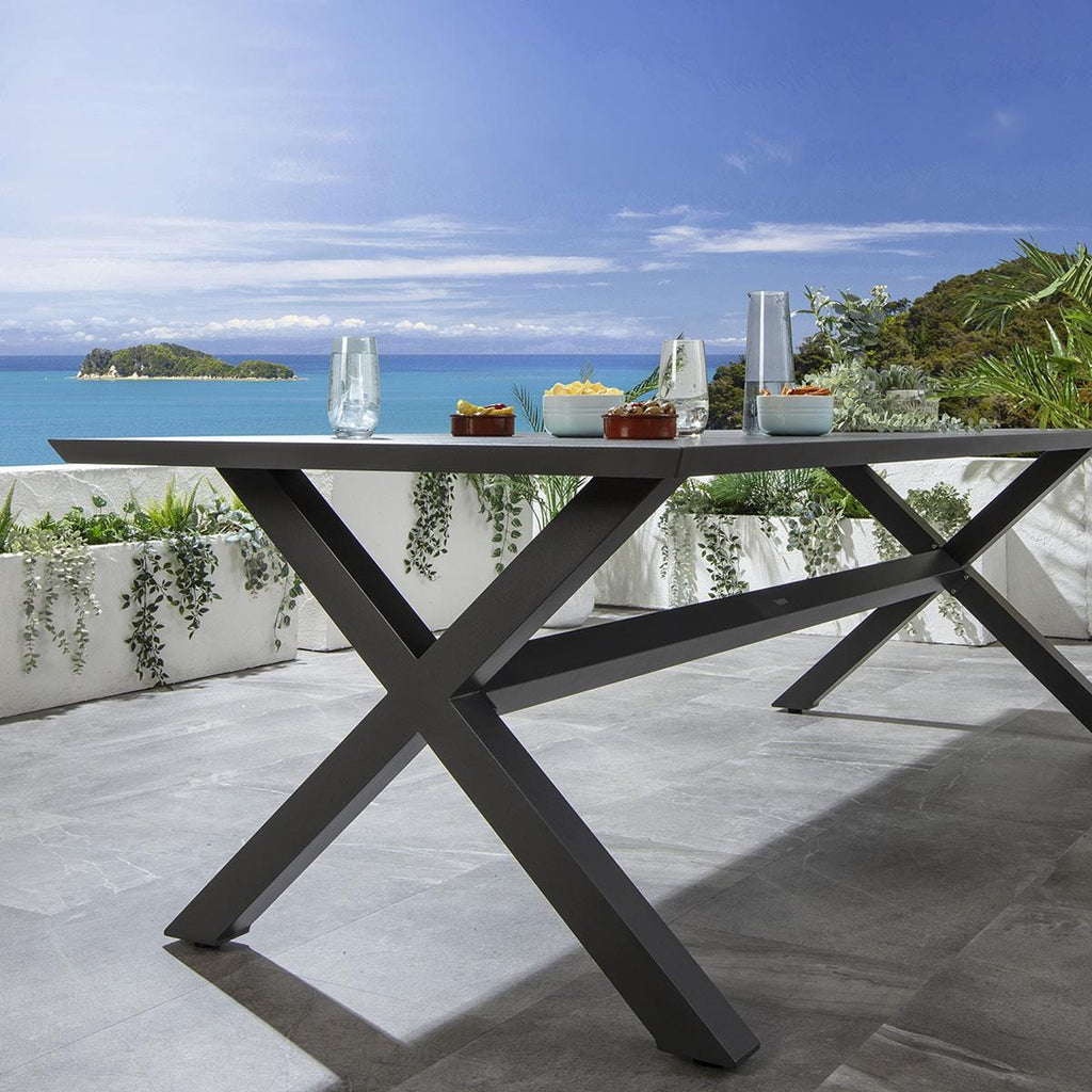 Ensemble de salle à manger de jardin Verity 10 places, gris aluminium