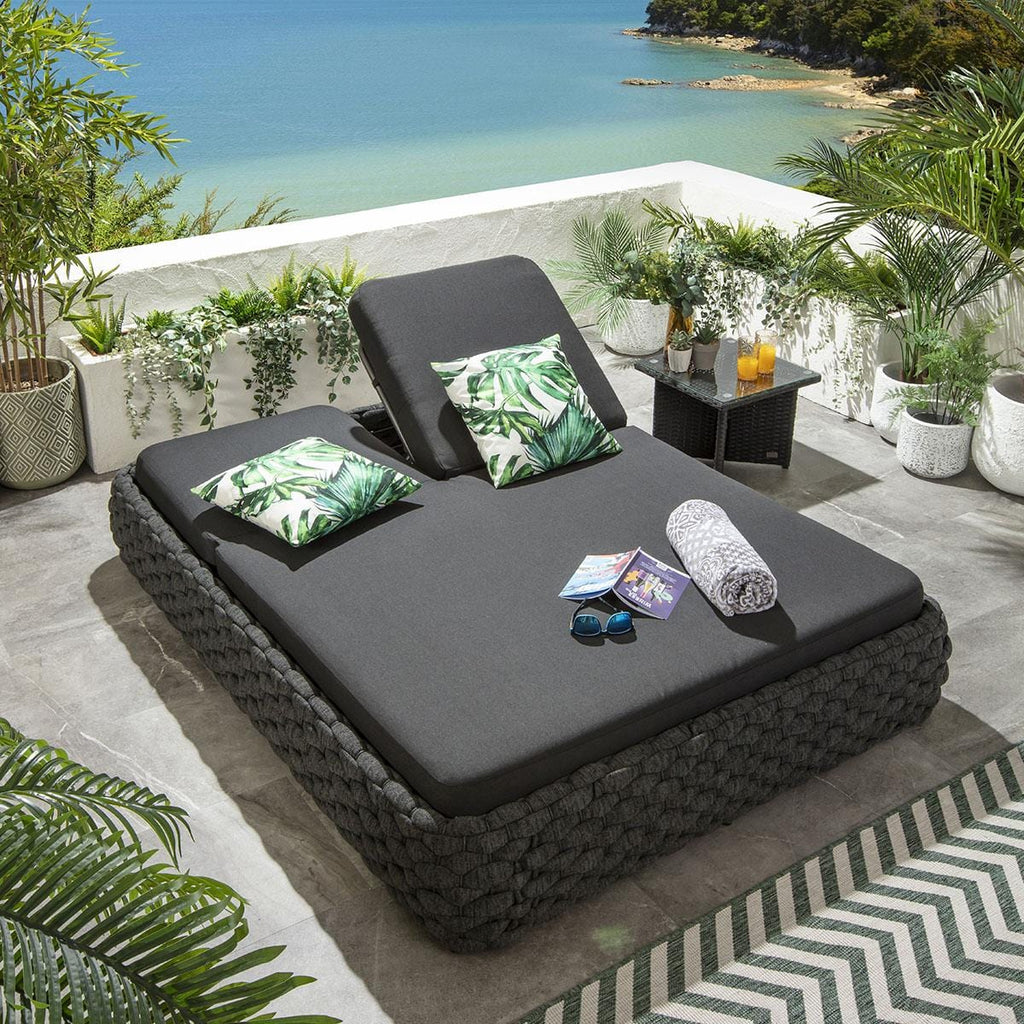 Sundowner Double Sun Lounger Charcoal 203x152cm