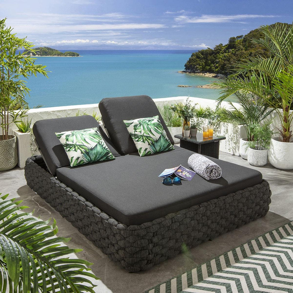 Sundowner Double Sun Lounger Charcoal 203x152cm
