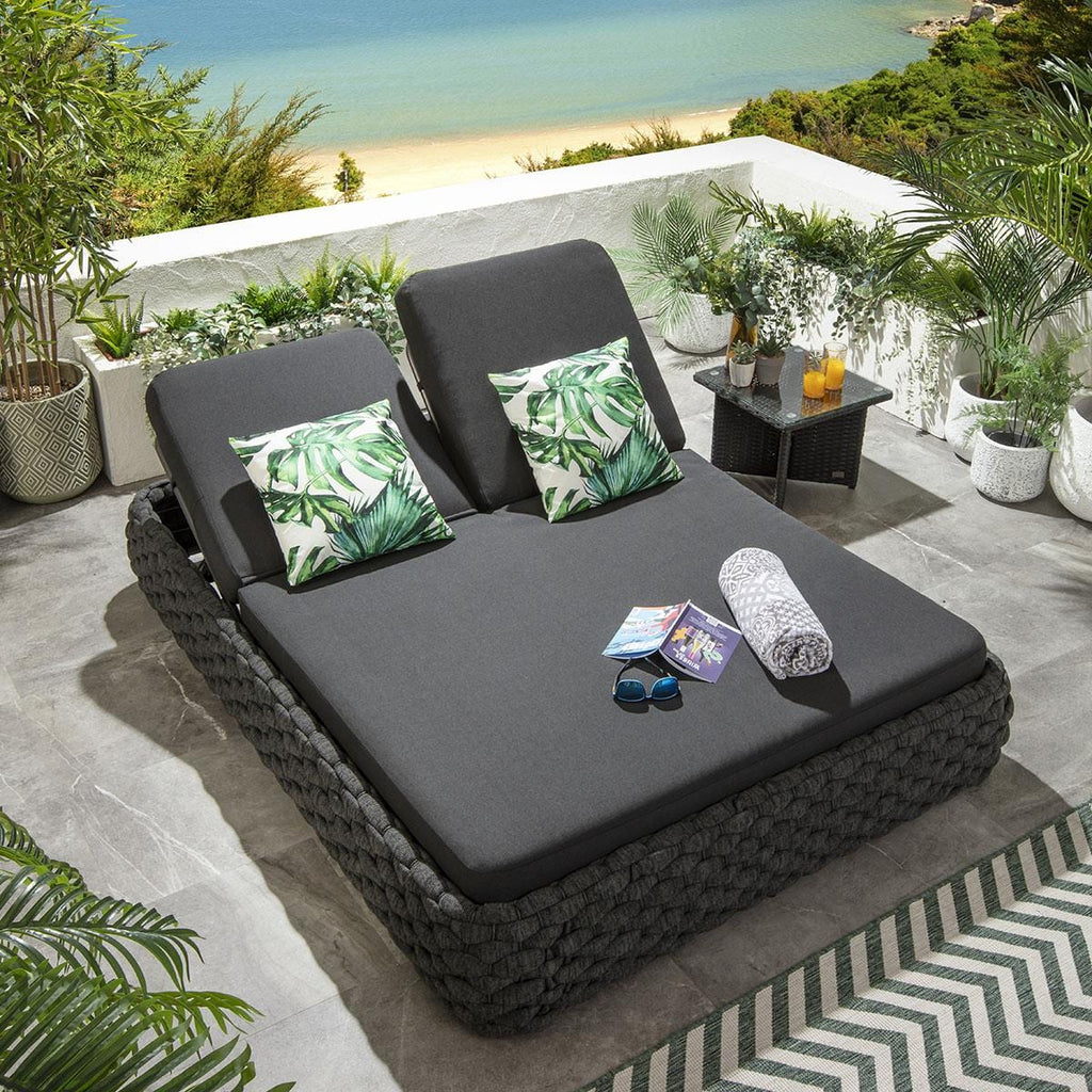 Sundowner Double Sun Lounger Charcoal 203x152cm